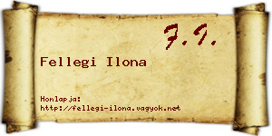 Fellegi Ilona névjegykártya